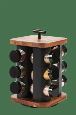 ACACIA LUX Portaspezie Nero, Naturale|CASA