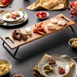 ACACIA LUX Vassoio Da Portata Nero, Naturale|CASA Online