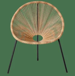 ACAPULCO Poltrona Lounge Nero, Naturale|CASA Sale