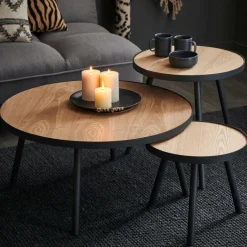 ALEXIS Tavolo Da Soggiorno Nero, Naturale|CASA Hot