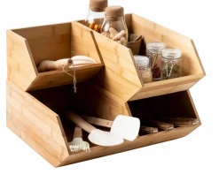 BAMBOO Cassettiera 2 Cassetti Naturale|CASA Clearance