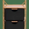 BAMBOO Mobile Con 2 Cassetti Nero, Naturale|CASA Outlet
