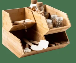 BAMBOO Organizzatore Impilabile Naturale|CASA Clearance