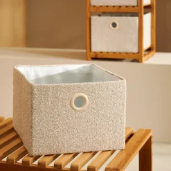 BASIC BOUCLE Cesta Portatutto Bianco Sporco/sabbia|CASA Discount