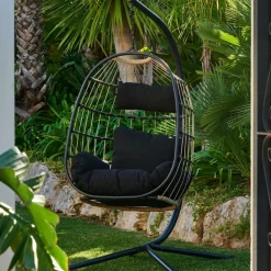 BAZAI Sedia Sospesa Con Supporto Nero|CASA New