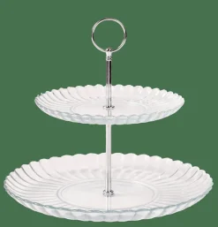 DAHLITA Piatto Da Portata Con 2 Livelli Trasparente|CASA Sale