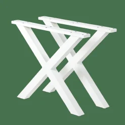 FORMAX Tavolo Da Giardino Con Gambe X Nero/bianco|CASA Best