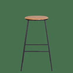 GIULIA Sgabello Da Bar Nero, Naturale|CASA