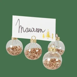 GLANCY Portanomi Set Di 4 Trasparente|CASA Clearance