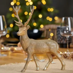 GOLD DEER Decorazione Soprammobile Dorato|CASA Best