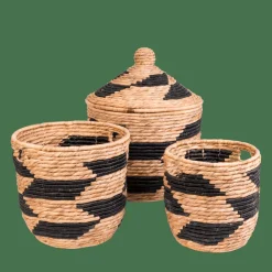 GUATEMALA Cesto Nero, Naturale|CASA Clearance