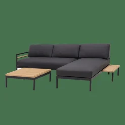 HANNA Lounge Tavolino Nero, Naturale|CASA Clearance