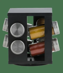 INDUSTRIA Giostra Portaspezie 8 Barattolini Nero|CASA Best