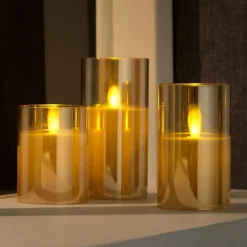 ION Candele Led Set Di 3 Ambra|CASA Best