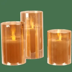 ION Candele Led Set Di 3 Ambra|CASA Best