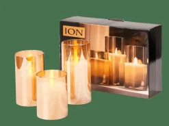 ION Candele Led Set Di 3 Ambra|CASA Best