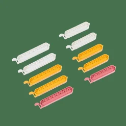 KLIPPER Clip Chiudisacchetto Set Di 10 Mix Di Colori Grigio, Giallo Scuro, Terracotta|CASA Clearance