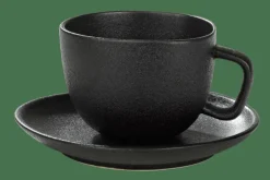 MAGMA Tazza & Piattino 20 CL Nero|CASA Clearance