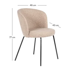 OLIVIER Sedia Da Tavolo Beige|CASA Online