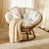 PAPASAN Sedia Lounge Naturale, Bianco Antico|CASA