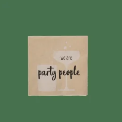 PARTY PEOPLE Set Di 20 Tovaglioli Beige|CASA Best