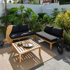 PAULETTE Tavolo & Pouf Lounge Naturale|CASA Discount