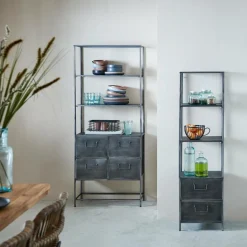 PHARMA Scaffale Da Parete Con 4 Cassetti Nero|CASA Best