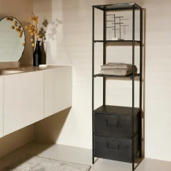 PHARMA Scaffale Da Parete Con 2 Cassetti Nero|CASA Discount