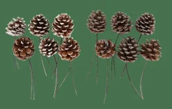 PINECONE Pigne Set Da 6 2 Colori Bianco, Argentato|CASA Best