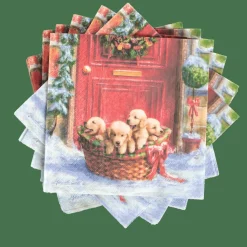 PUPPIES Set Di 20 Tovaglioli Multicolore|CASA Outlet
