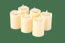 RUSTIC Candele Led Set Da 6 Avorio|CASA Hot