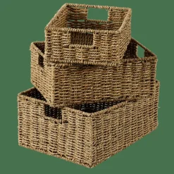 SEAGRASS Cesto Cassetto Con Manici Naturale|CASA