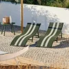 SILVES Lettino Set Di 2 Cachi A Righe|CASA New