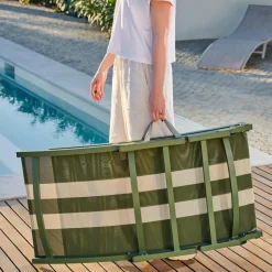 SILVES Lettino Set Di 2 Cachi A Righe|CASA New