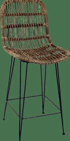 SUMATRA Sedia Da Bar Nero, Naturale|CASA Best