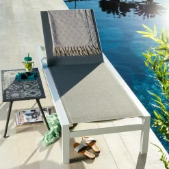 SYDNEY Lettino Bianco|CASA Hot