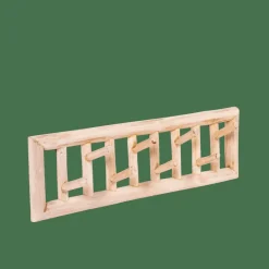 TEAK Appendiabiti Da Parete Naturale|CASA