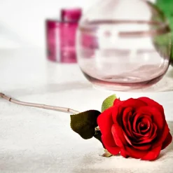 VELVET Fiore Artificiale Rosso|CASA Best