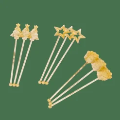 X-MAS Mescolatori Cocktail Set Di 12 Mix Di 3 Forme Dorato, Trasparente|CASA Best